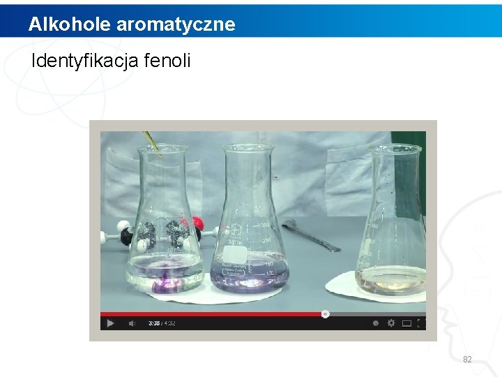 Alkohole aromatyczne Identyfikacja fenoli 82 