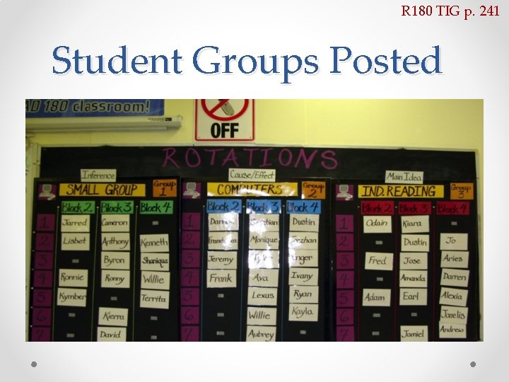R 180 TIG p. 241 Student Groups Posted 