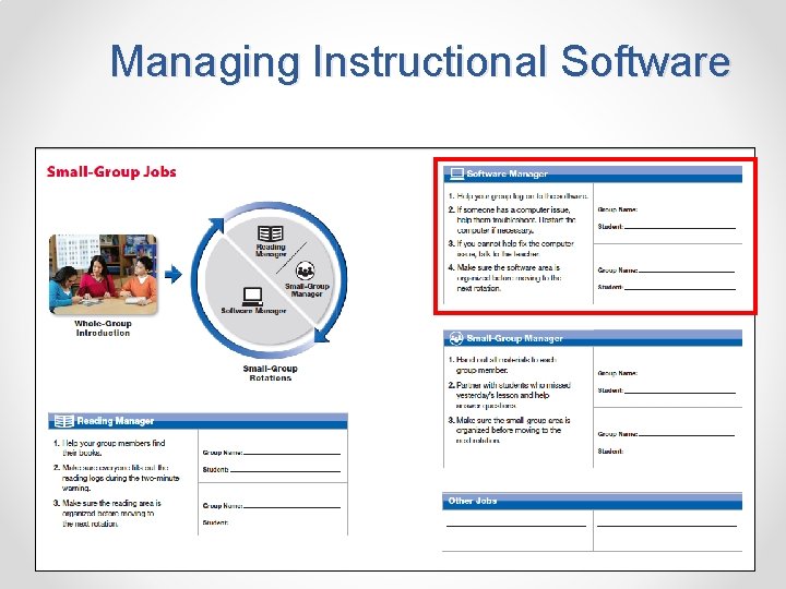 Managing Instructional Software • Red Cup/Green Cup Management Strategy • Plan B Assignments 18