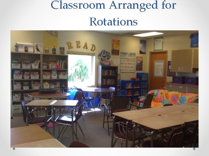 Classroom Arranged for Rotations 