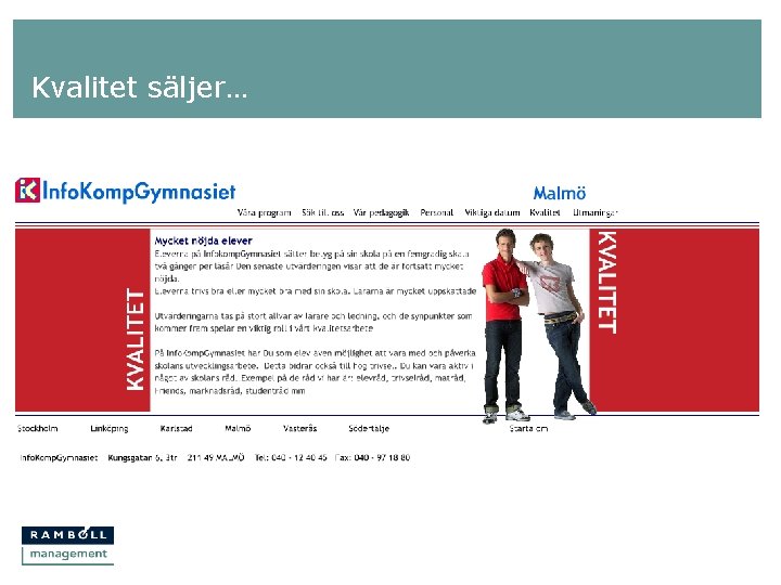 Kvalitet säljer… 