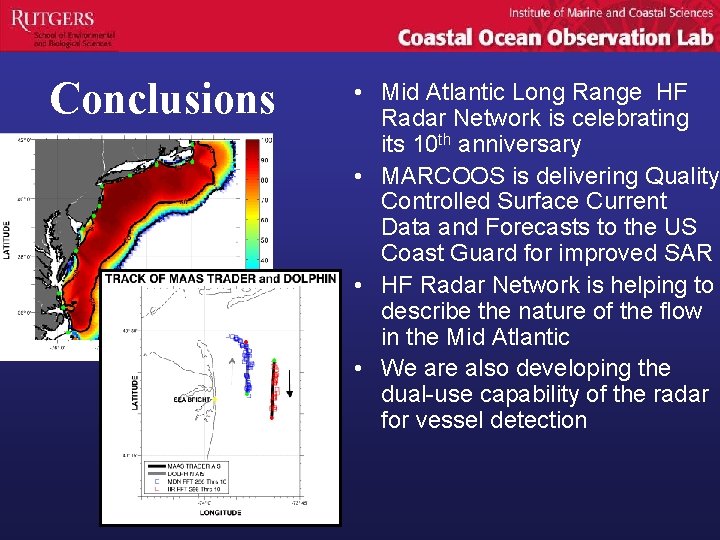 Conclusions • Mid Atlantic Long Range HF Radar Network is celebrating its 10 th