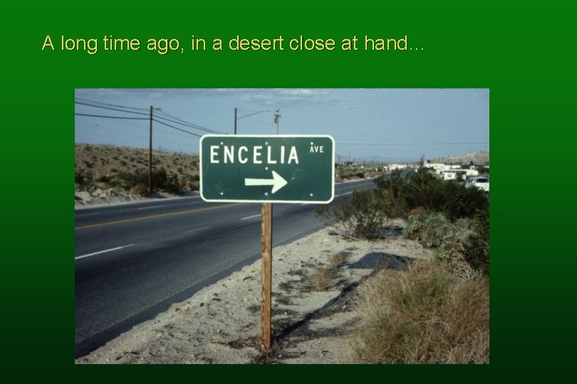 A long time ago, in a desert close at hand… 