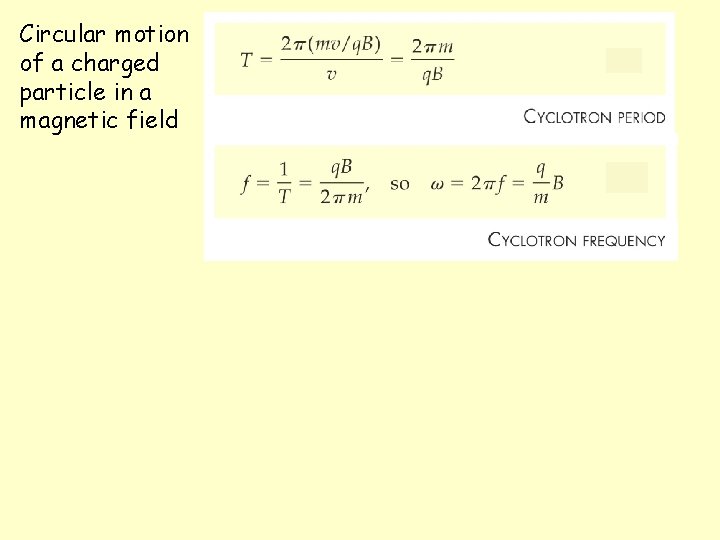 Circular motion of a charged particle in a magnetic field 