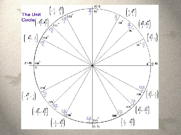 Points on the Unit Circle 