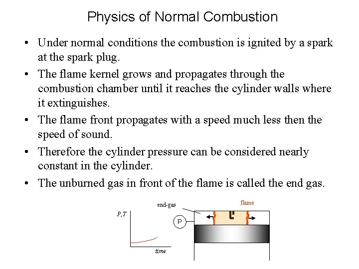 Physics of Normal Combustion • Under normal conditions the combustion is ignited by a Physics of Normal Combustion • Under normal conditions the combustion is ignited by a