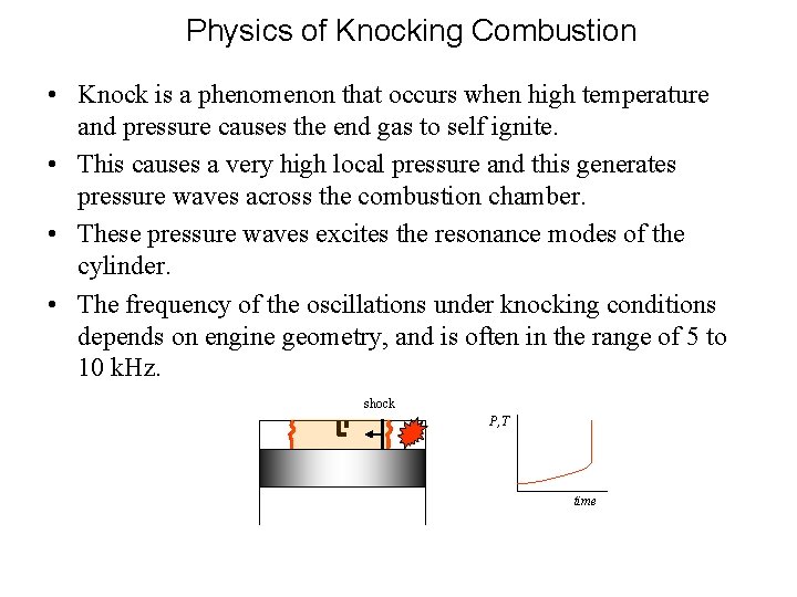 Physics of Knocking Combustion • Knock is a phenomenon that occurs when high temperature Physics of Knocking Combustion • Knock is a phenomenon that occurs when high temperature