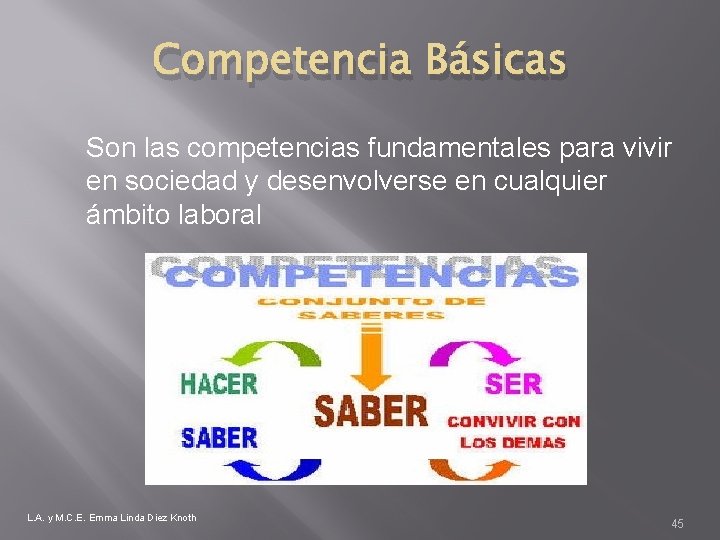 Competencia Básicas Son las competencias fundamentales para vivir en sociedad y desenvolverse en cualquier