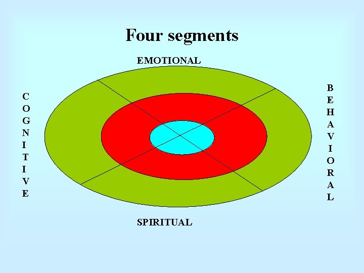 Four segments EMOTIONAL B E H A V I O R A L C