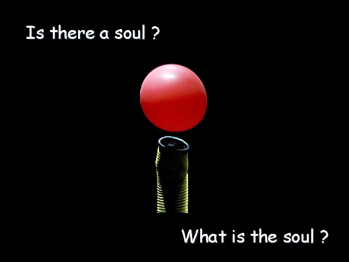 Is there a soul ? What is the soul ? 