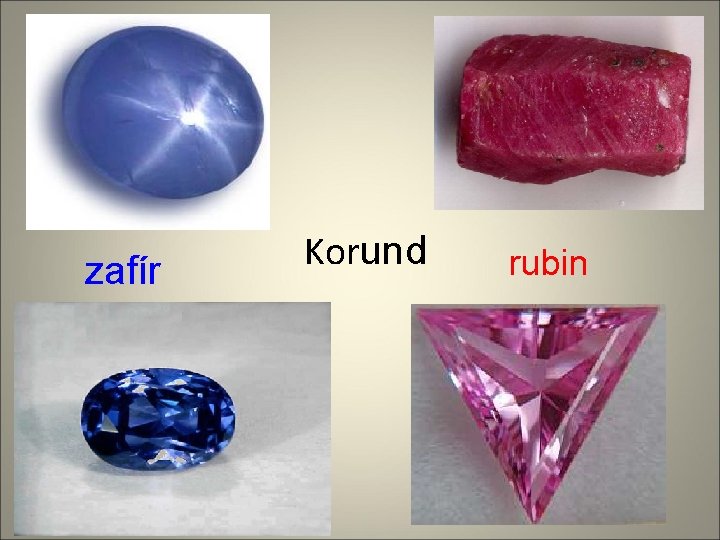zafír Korund rubin 