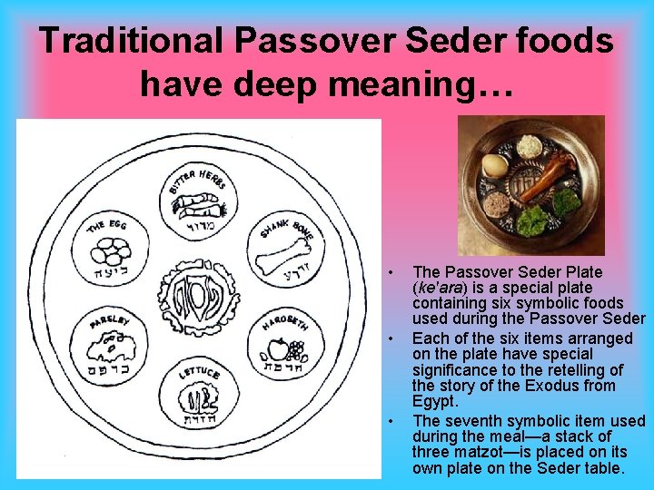 Traditional Passover Seder foods have deep meaning… • • • The Passover Seder Plate