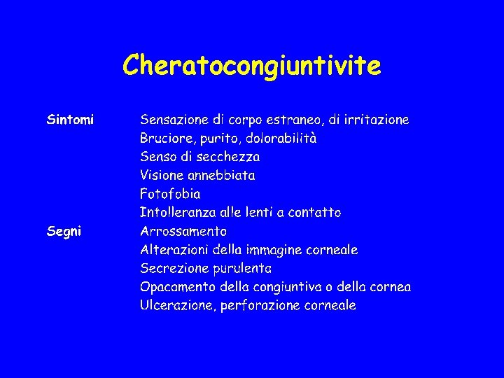 Cheratocongiuntivite 