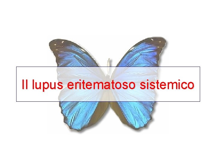 Il lupus eritematoso sistemico 