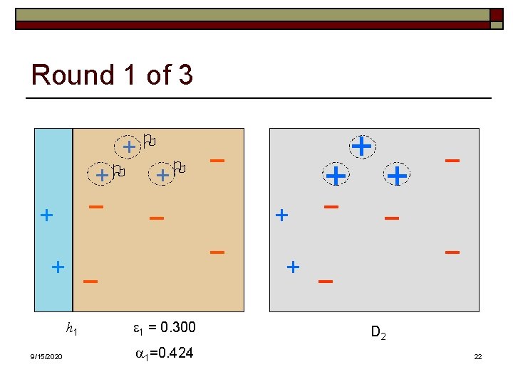 Round 1 of 3 +O O +O + - + h 1 9/15/2020 e