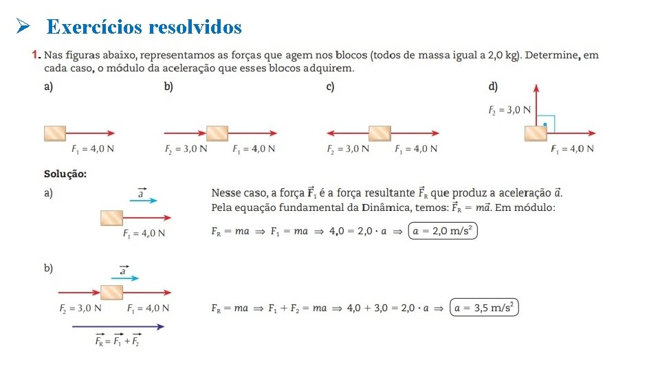 Ø Exercícios resolvidos 