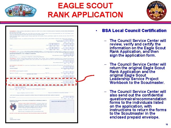 EAGLE SCOUT RANK APPLICATION • BSA Local Council Certification – The Council Service Center