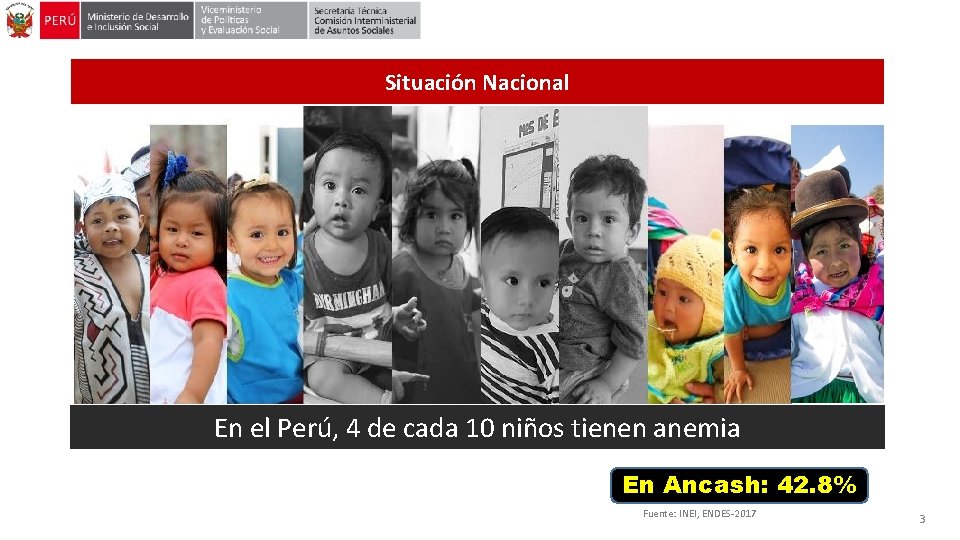 Situación Nacional En el Perú, 4 de cada 10 niños tienen anemia En Ancash: