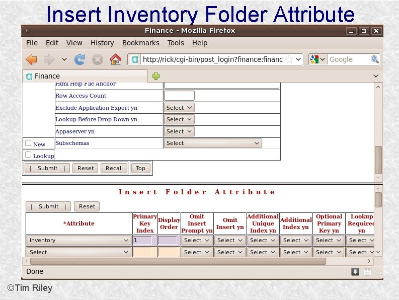 Insert Inventory Folder Attribute ©Tim Riley 