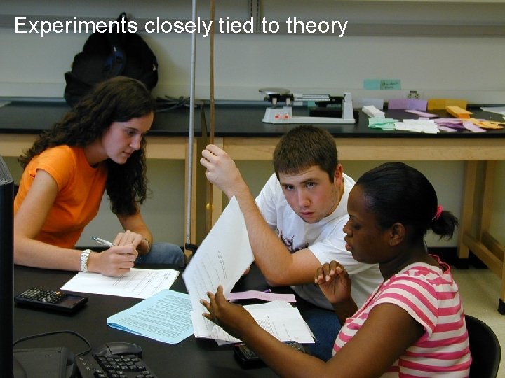 Experiments closely tied to theory 