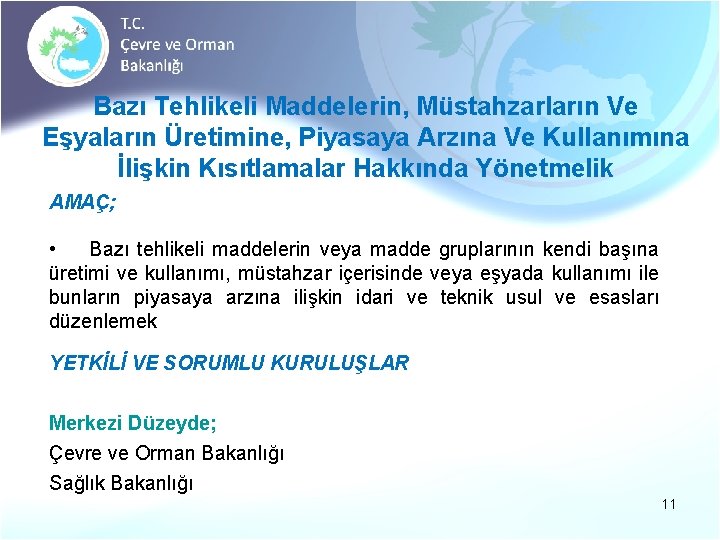 Bazı Tehlikeli Maddelerin, Müstahzarların Ve Eşyaların Üretimine, Piyasaya Arzına Ve Kullanımına İlişkin Kısıtlamalar Hakkında