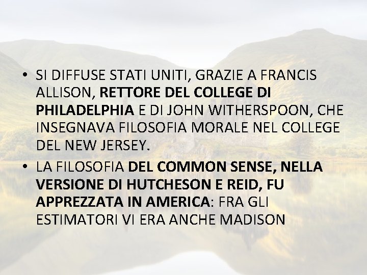  • SI DIFFUSE STATI UNITI, GRAZIE A FRANCIS ALLISON, RETTORE DEL COLLEGE DI