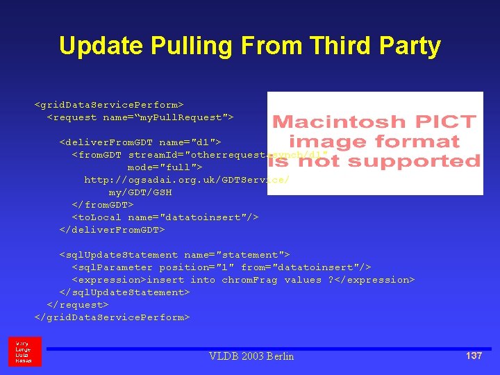 Update Pulling From Third Party <grid. Data. Service. Perform> <request name=“my. Pull. Request"> <deliver.