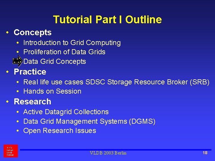 Tutorial Part I Outline • Concepts • Introduction to Grid Computing • Proliferation of