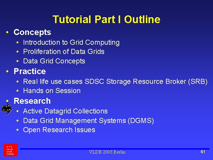 Tutorial Part I Outline • Concepts • Introduction to Grid Computing • Proliferation of