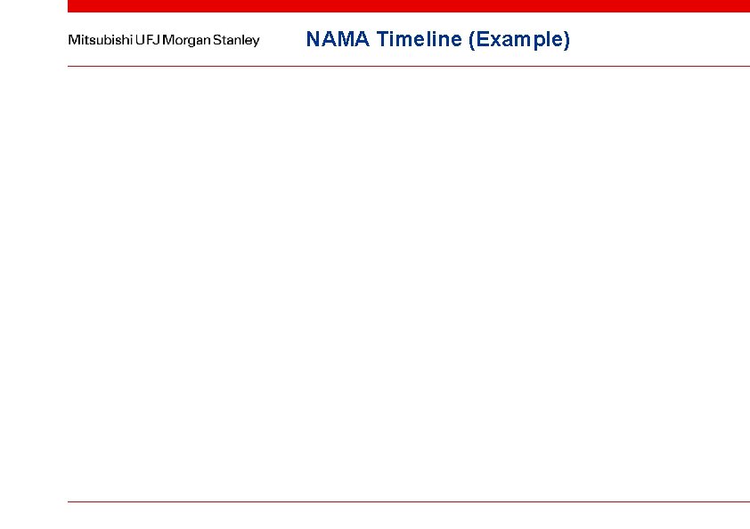 NAMA Timeline (Example) 