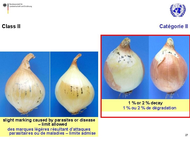 Class II Catégorie II 1 % or 2 % decay 1 % ou 2