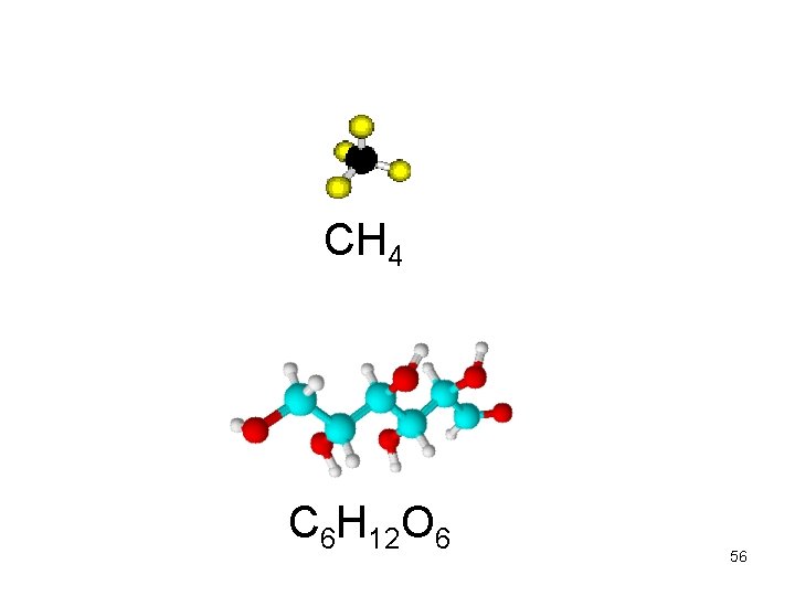 CH 4 C 6 H 12 O 6 56 