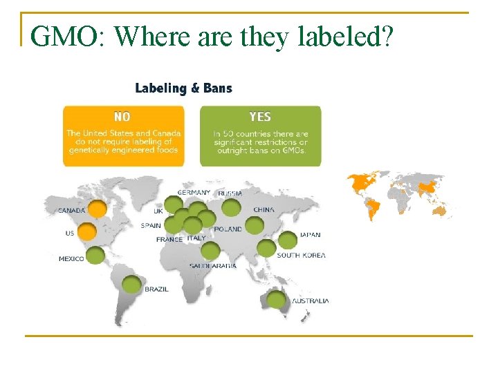 GMO: Where are they labeled? 