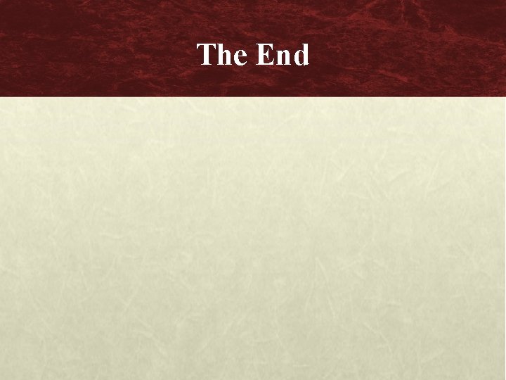 The End 
