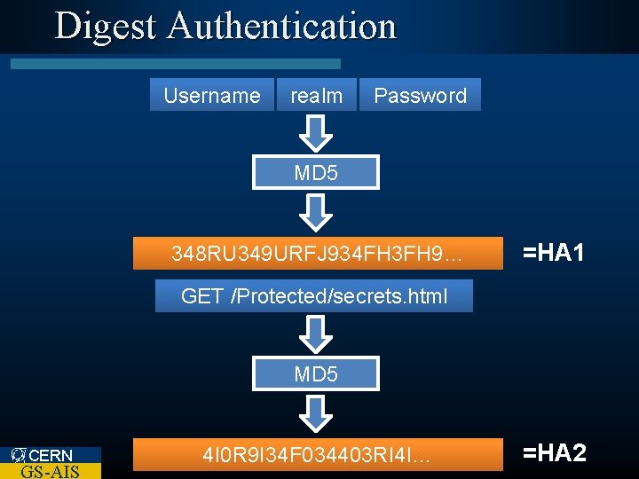 Digest Authentication Username realm Password MD 5 348 RU 349 URFJ 934 FH 3