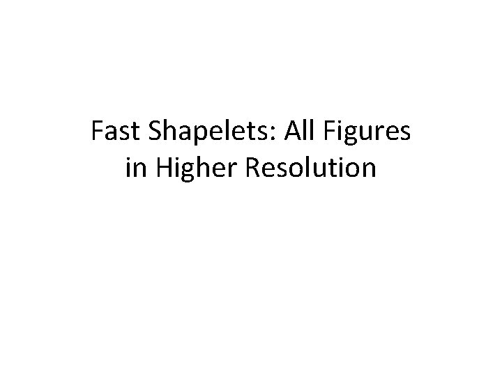 Fast Shapelets: All Figures in Higher Resolution Fast Shapelets: All Figures in Higher Resolution