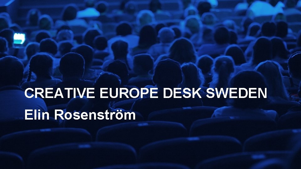 CREATIVE EUROPE DESK SWEDEN Elin Rosenström 