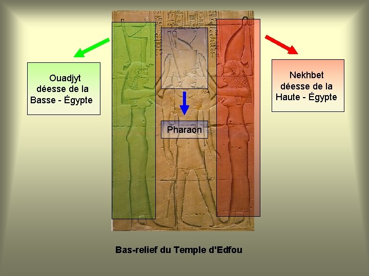 Nekhbet déesse de la Haute - Égypte Ouadjyt déesse de la Basse - Égypte