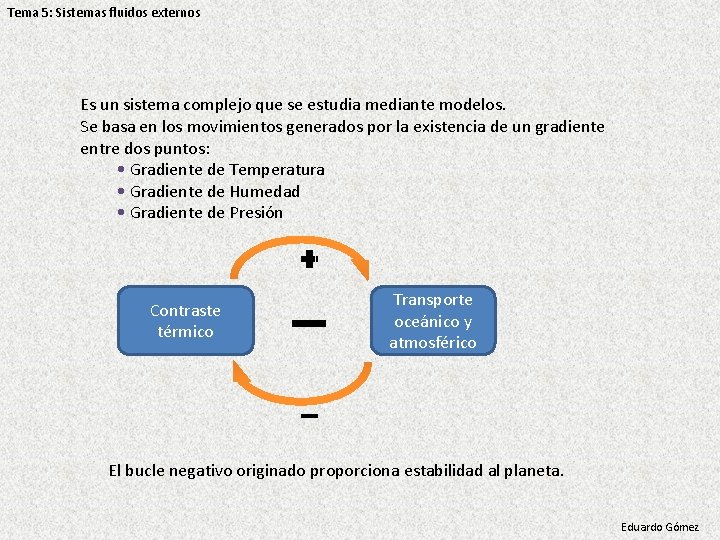 Tema 5: Sistemas fluidos externos Es un sistema complejo que se estudia mediante modelos. Tema 5: Sistemas fluidos externos Es un sistema complejo que se estudia mediante modelos.