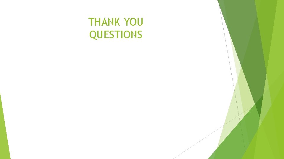 THANK YOU QUESTIONS THANK YOU QUESTIONS