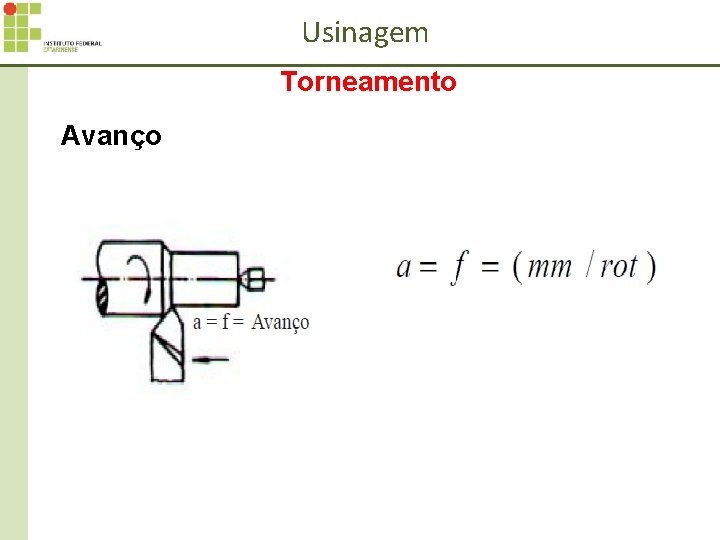 Usinagem Torneamento Avanço 