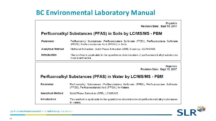 BC Environmental Laboratory Manual 18 BC Environmental Laboratory Manual 18