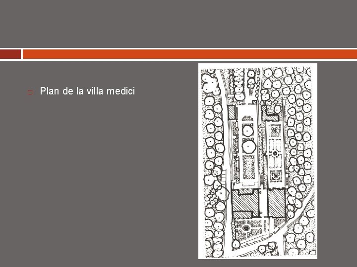  Plan de la villa medici 