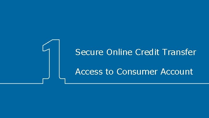 Secure Online Credit Transfer Access to Consumer Account 