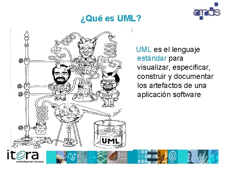 ¿Qué es UML? UML es el lenguaje estándar para visualizar, especificar, construir y documentar