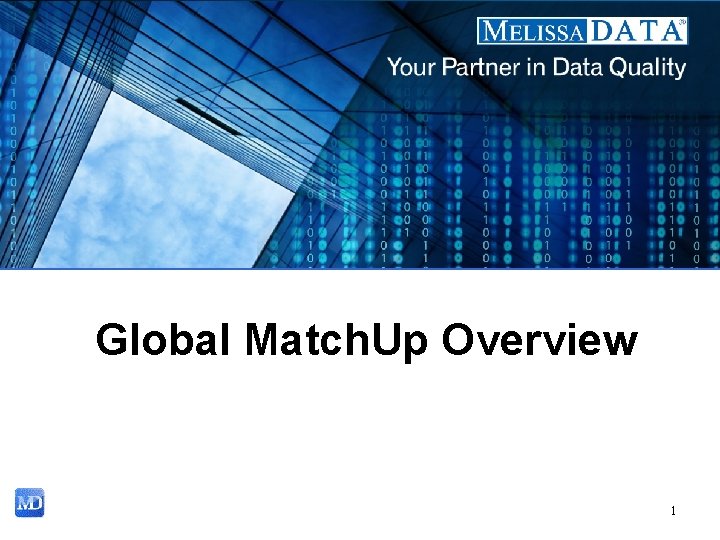 Global Match. Up Overview 1 