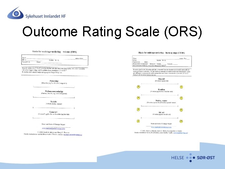 Ors Scale Pdf Recovery i praksis Psykolog Lotta Sjfjell Stange kommune