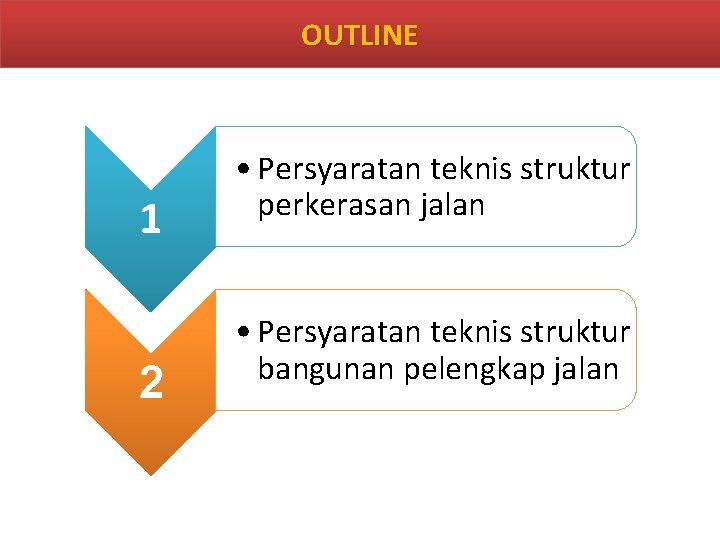 OUTLINE 1 2 • Persyaratan teknis struktur perkerasan jalan • Persyaratan teknis struktur bangunan