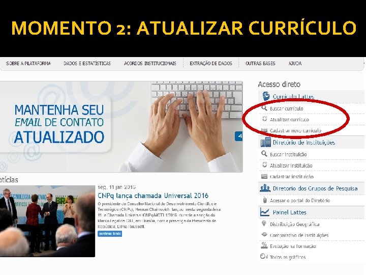 MOMENTO 2: ATUALIZAR CURRÍCULO 