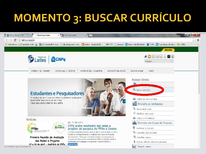 MOMENTO 3: BUSCAR CURRÍCULO 